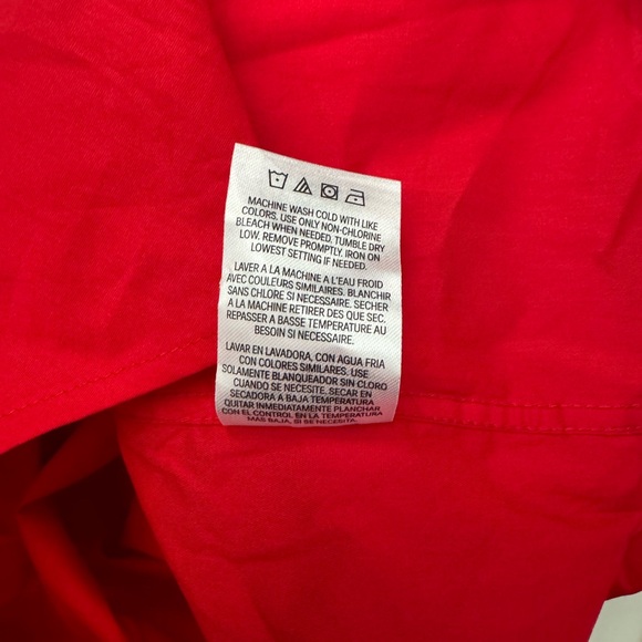 Calvin Klein boys button up dress shirt red size 12 regular slim fit long sleeve - Picture 9 of 9